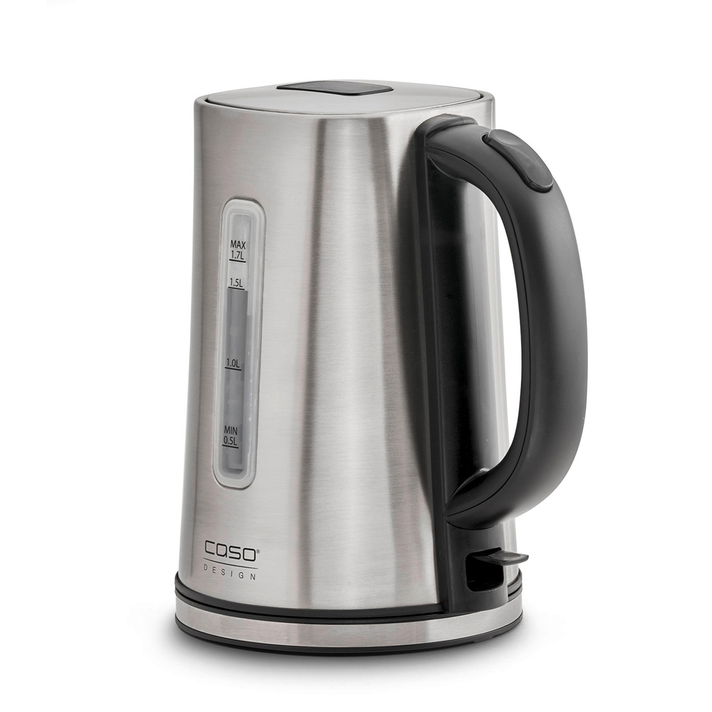 WASSERKOCHER 1,7 L  - Edelstahlfarben/Schwarz, Basics (15,5/24/22cm) - CASO Design