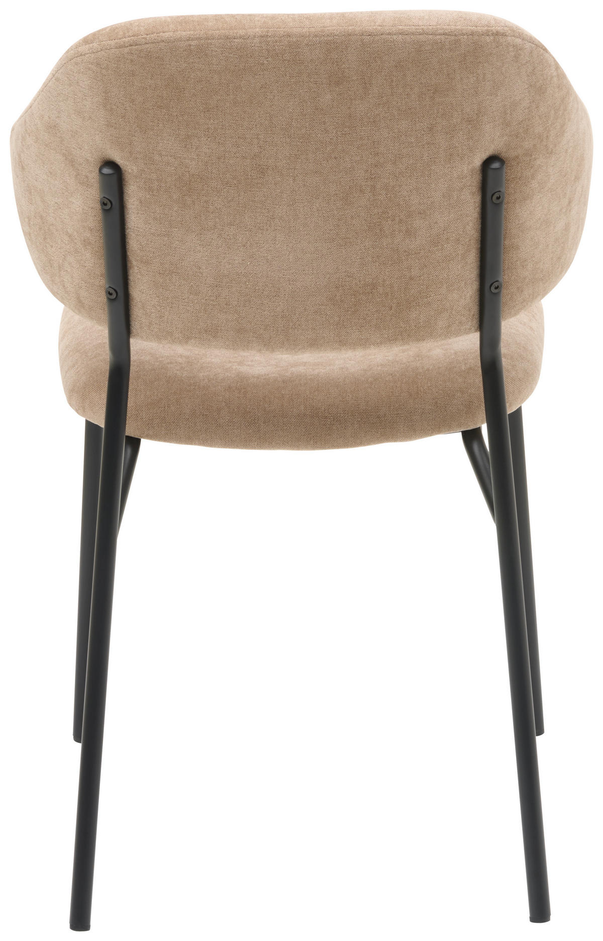 STUHL Mikrofaser Braun, Schwarz  - Schwarz/Braun, KONVENTIONELL, Textil/Metall (52/83/61cm) - MID.YOU