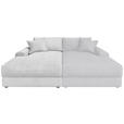 BIGSOFA Cord Perlmutt  - Perlmutt/Schwarz, MODERN, Kunststoff/Textil (117/93/190cm) - Carryhome