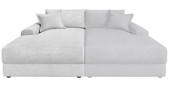 BIGSOFA Cord Perlmutt  - Perlmutt/Schwarz, MODERN, Kunststoff/Textil (117/93/190cm) - Carryhome