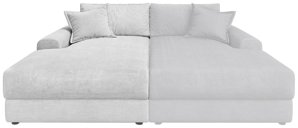 BIGSOFA Cord Perlmutt  - Perlmutt/Schwarz, MODERN, Kunststoff/Textil (117/93/190cm) - Carryhome