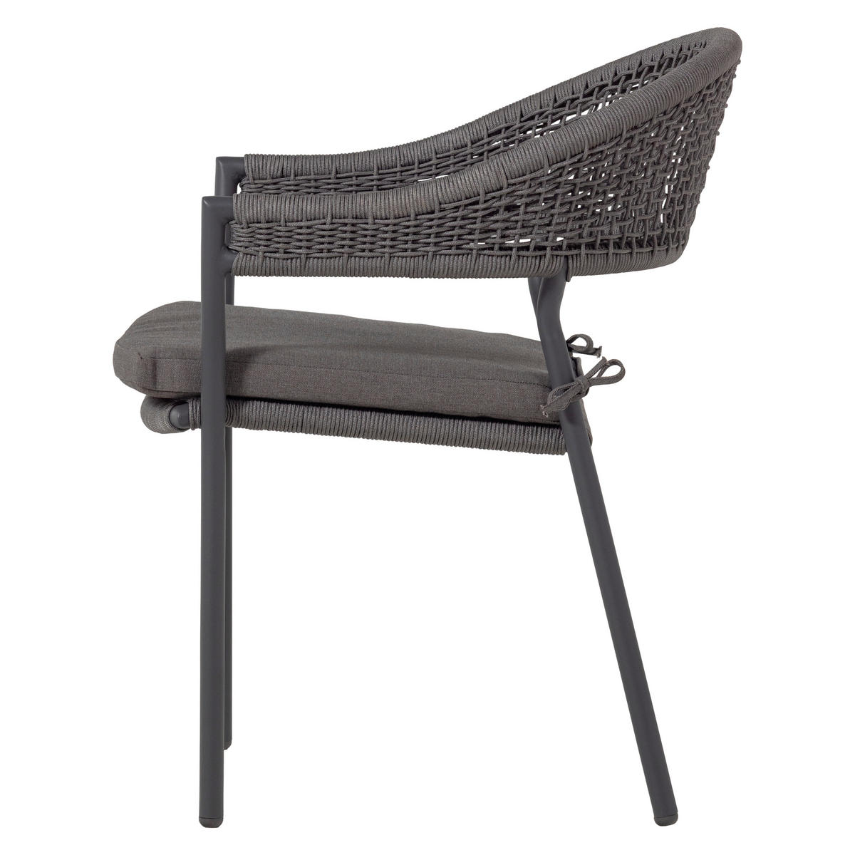 GARTENSTUHL Metall, Kunststoff Braun  - Braun, MODERN, Kunststoff/Textil (65/82/58cm) - Livetastic