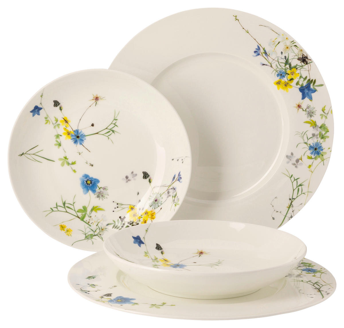 TAFELSERVICE Multicolor Brillance Fleurs des Alpes 4-teilig  - Multicolor, Basics, Keramik - Rosenthal