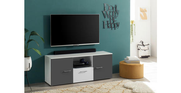 TV-ELEMENT 135/54/37 cm  - Alufarben/Graphitfarben, MODERN, Holzwerkstoff/Kunststoff (135/54/37cm) - Carryhome