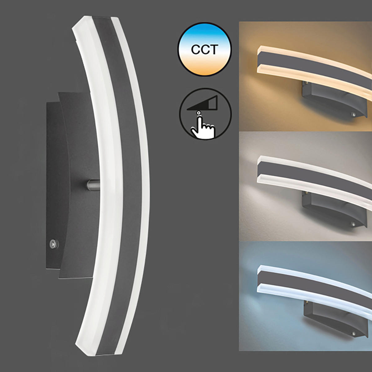 LED-WANDLEUCHTE Stiff TW   - Nickelfarben, Design, Metall (7/36,5cm) - Fischer & Honsel