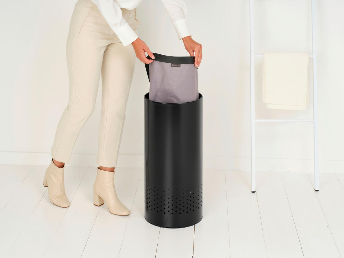 WÄSCHETONNE - Schwarz, Basics (30/30/63,5cm) - Brabantia