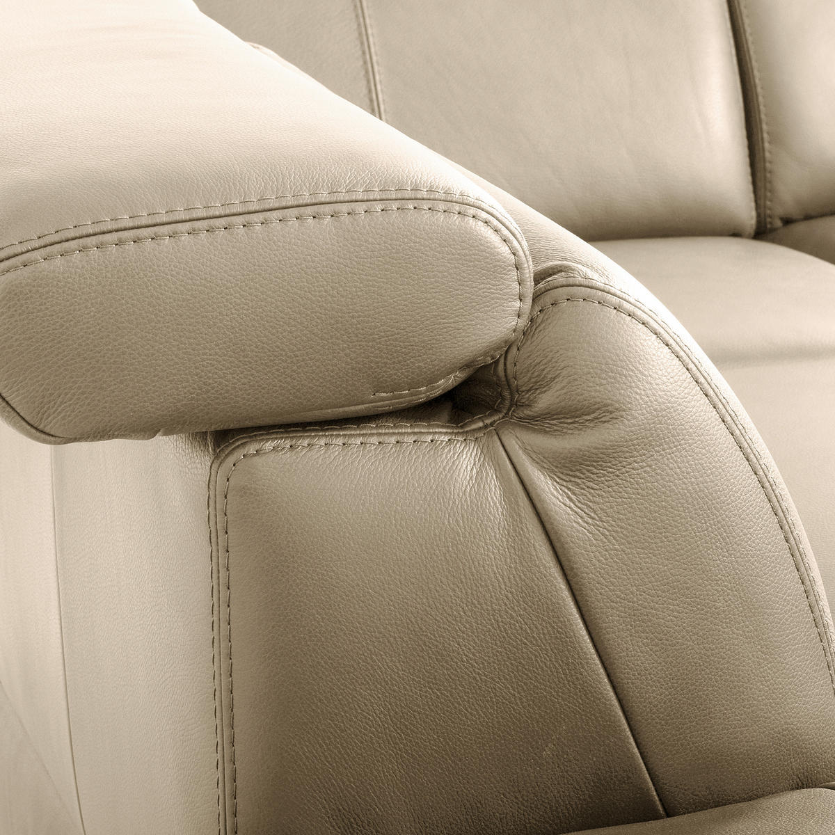 ECKSOFA Grau Echtleder Lederlook Bettkasten, Schlaffunktion, Rücken echt, Armteilverstellung, Kopfteilverstellung  - Schwarz/Grau, Design, Leder/Textil (211/264cm) - Livetastic