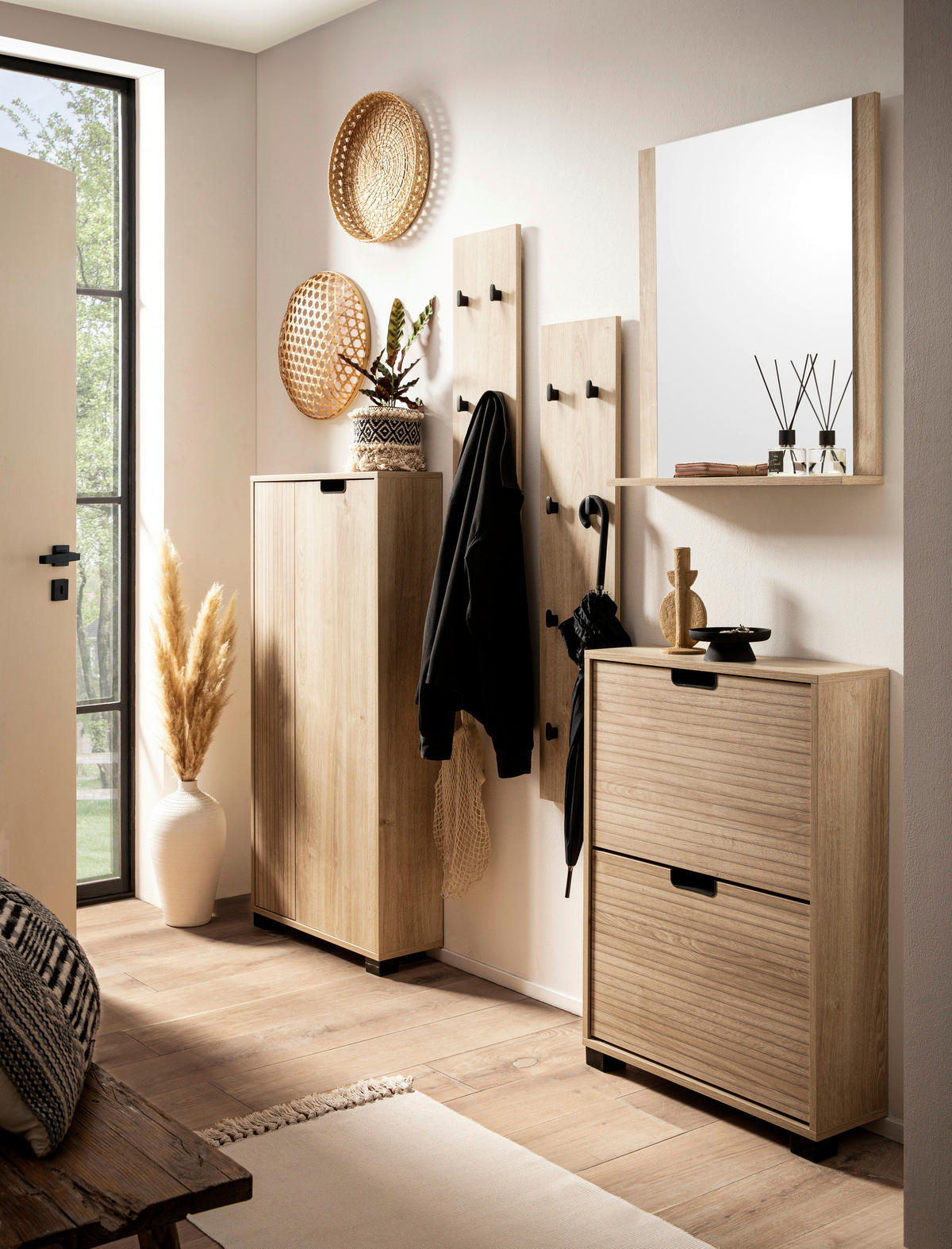 UNTERSCHRANK 59,8/85,2/19,55 cm   - Schwarz/Eiche Artisan, Design, Holzwerkstoff/Kunststoff (59,8/85,2/19,55cm) - MID.YOU