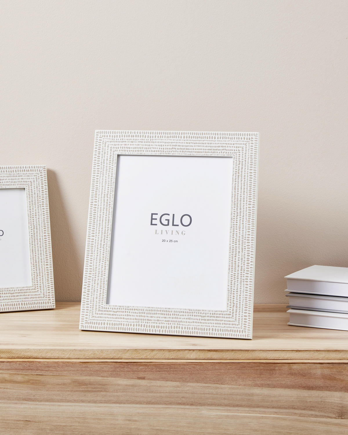 RAHMEN 27/1,5/32 cm  - Taupe/Creme, Trend, Glas/Kunststoff (27/1,5/32cm) - Eglo