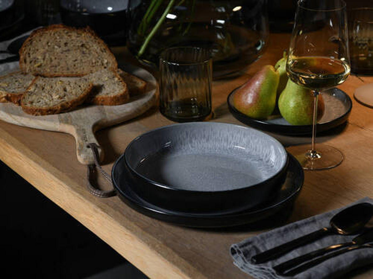 JEDÁLENSKÝ SERVIS, kamenina - svetlosivá, Trend, keramika - Creatable