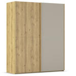 SCHWEBETÜRENSCHRANK 180/223/68 cm 2-türig Eichefarben, Fango  - Fango/Eichefarben, Design, Glas/Holz (180/223/68cm) - Novel