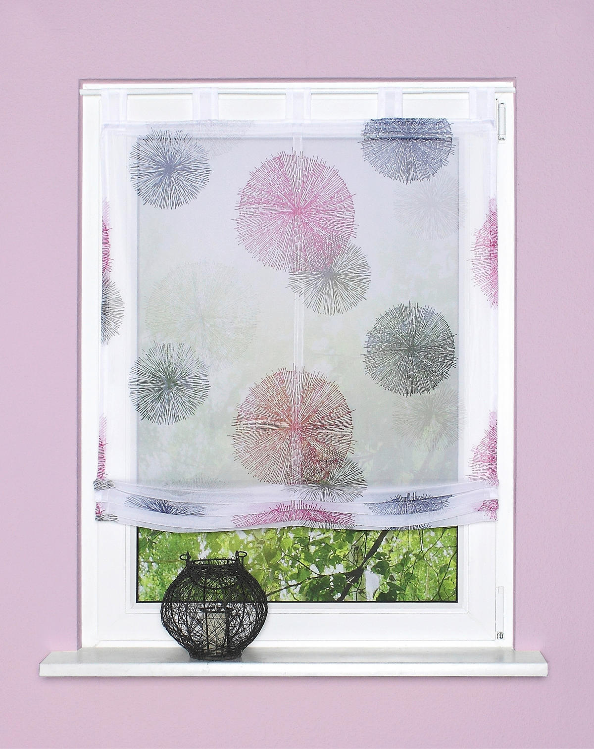 BÄNDCHENROLLO 100/140 cm  - Flieder, KONVENTIONELL, Textil (100/140cm)