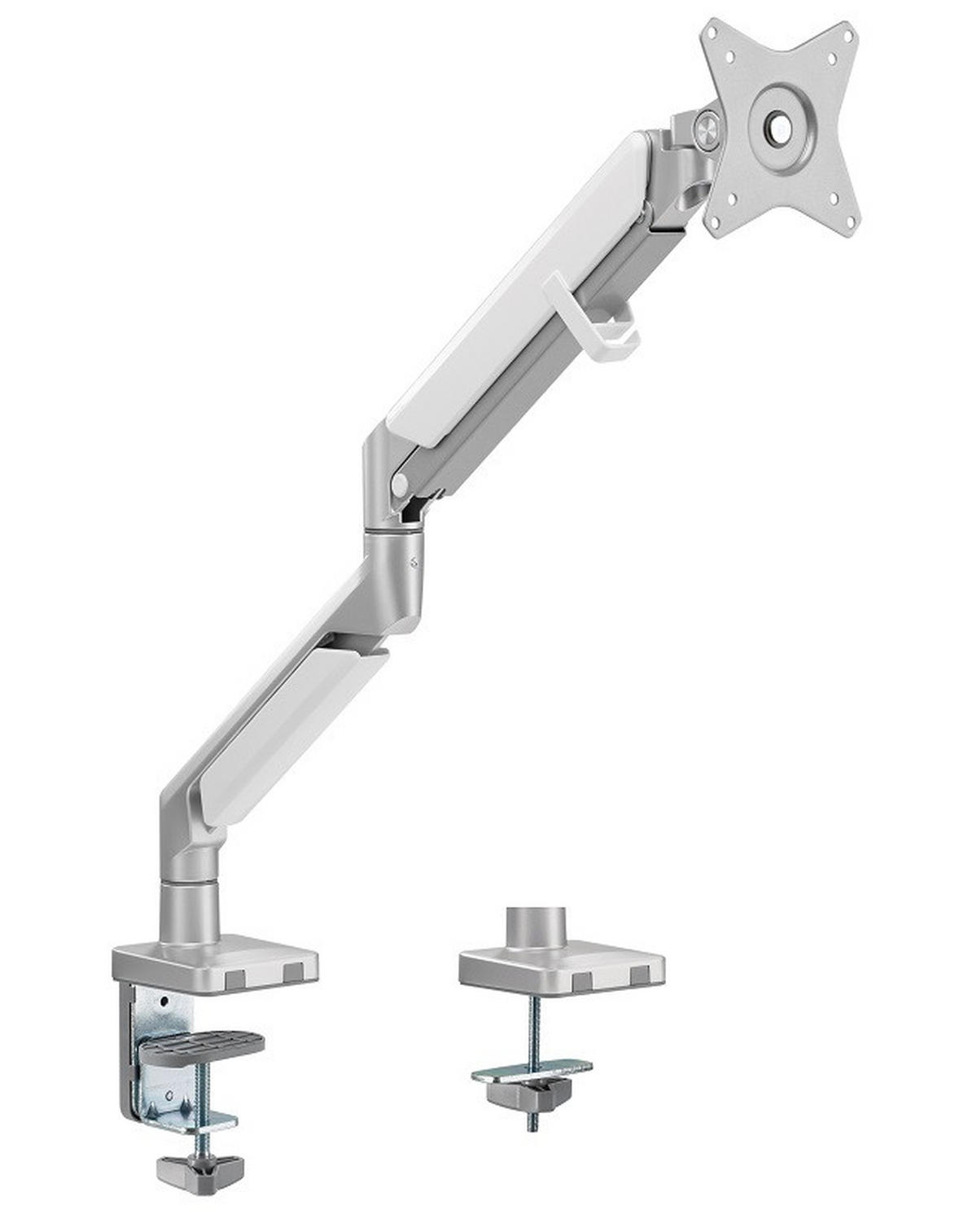 MONITOR-HALTERUNG Metall, Kunststoff Grau, Weiß  - Weiß/Grau, Design, Kunststoff/Metall (56/69,5/11,7cm) - Boxxx