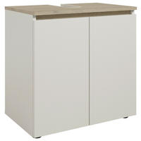 WASCHBECKENUNTERSCHRANK 60/60/38 cm  - Kaschmir/Eichefarben, Design, Holzwerkstoff/Kunststoff (60/60/38cm) - home24