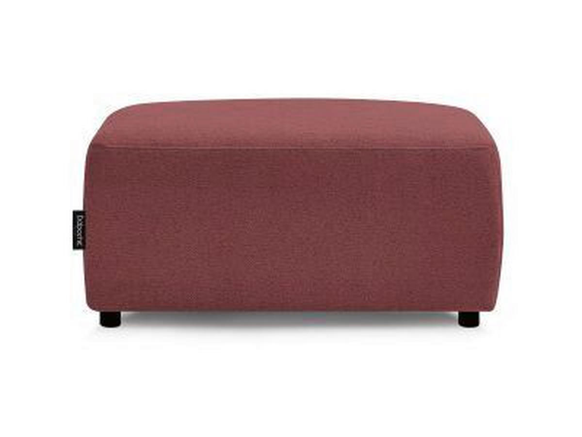 HOCKER ATILLA Flachgewebe Rot  - Rot/Schwarz, MODERN, Kunststoff/Textil (92/44/48cm)