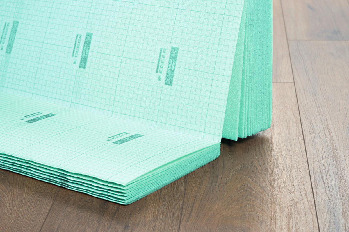 Unterlagsmatte silenzio EASY 125/25/9.5 cm  - Grün, KONVENTIONELL, Kunststoff (125/25/9.5cm) - Egger Holzwerkstoffe