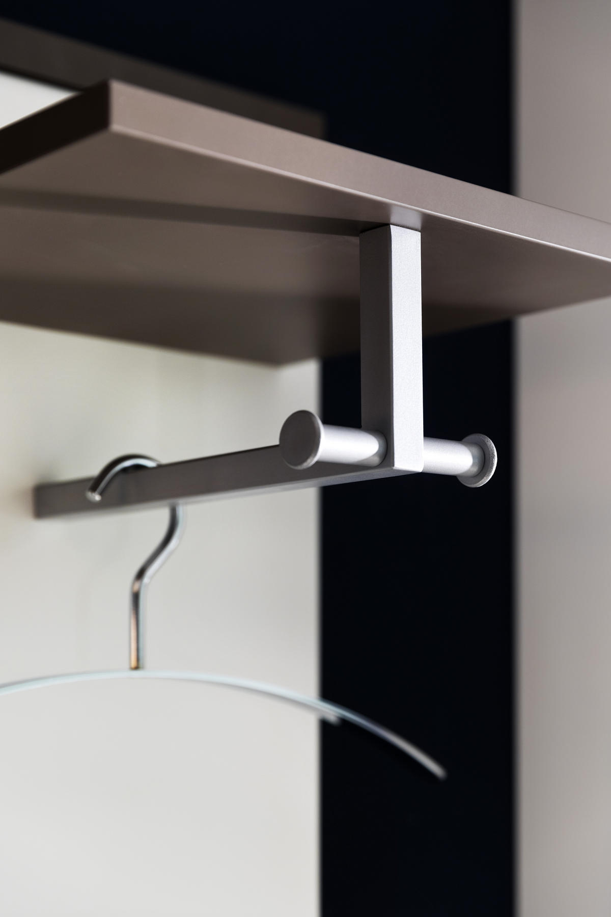 GARDEROBE 4-teilig  in 301/233/35 cm  - Weiss/Braun, Design, Glas/Holzwerkstoff (301/233/35cm) - Moderano