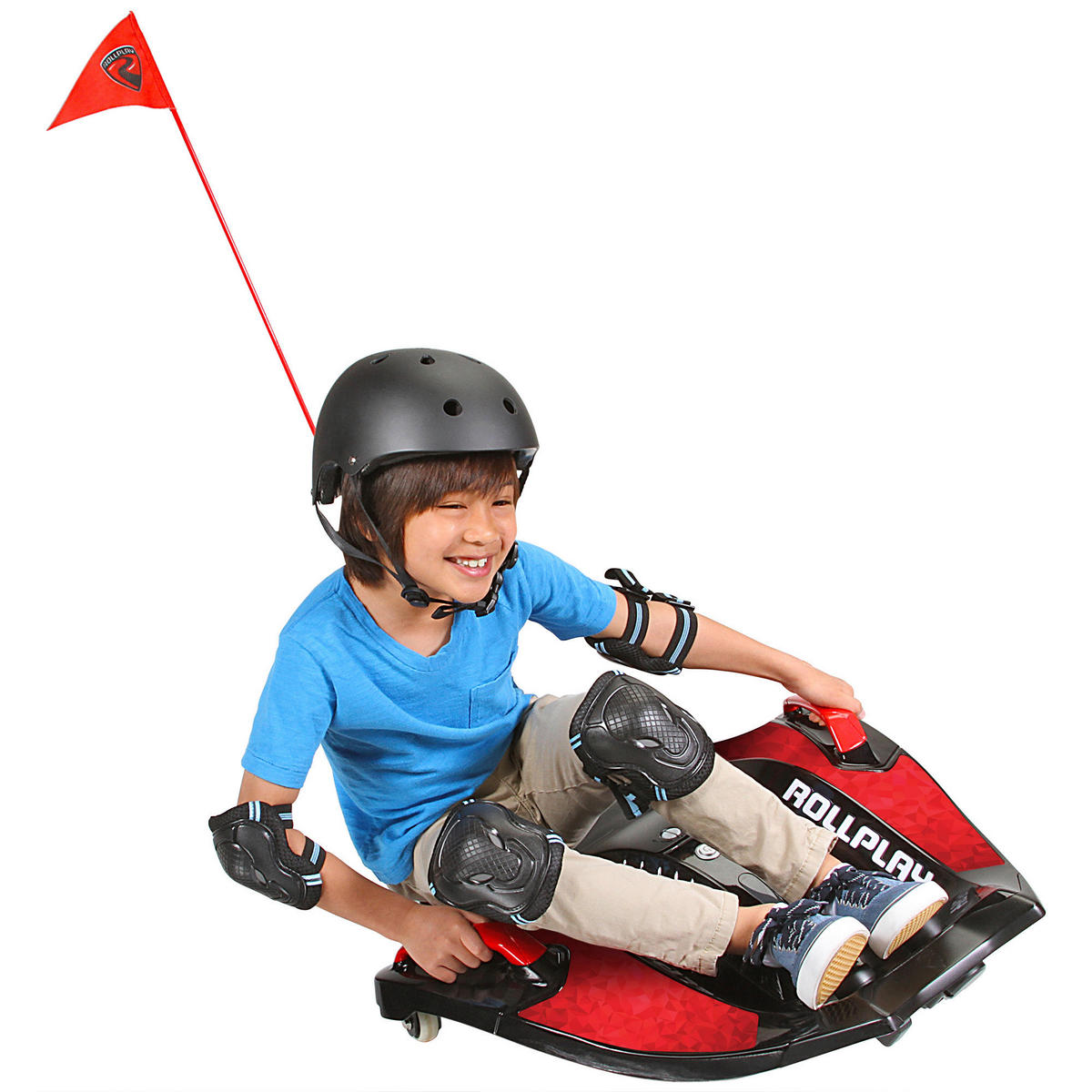 KINDERRODEL mit Akku - Rot/Schwarz, Design, Kunststoff/Metall (64/79/21,3cm)