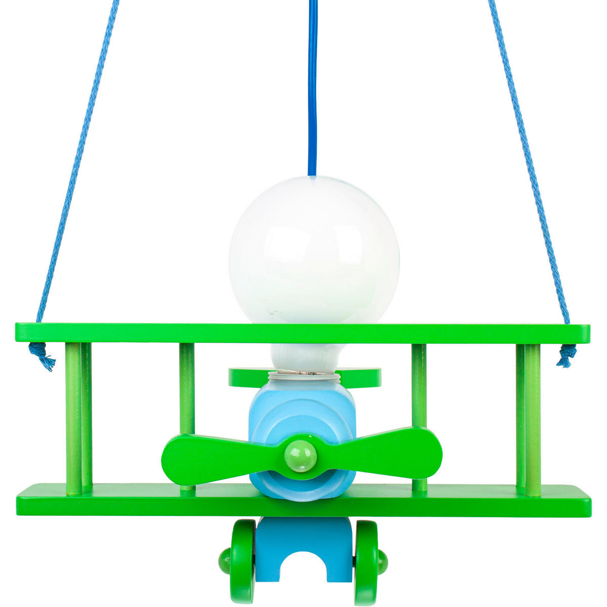 KINDERHÄNGELEUCHTE 29/31/75 cm   - Blau/Grün, KONVENTIONELL, Holz (29/31/75cm)