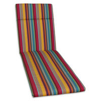 LIEGENAUFLAGE in Blau, Gelb, Grün, Multicolor, Orange, Rot Streifen  - Blau/Gelb, Basics, Textil (60/4/200cm)