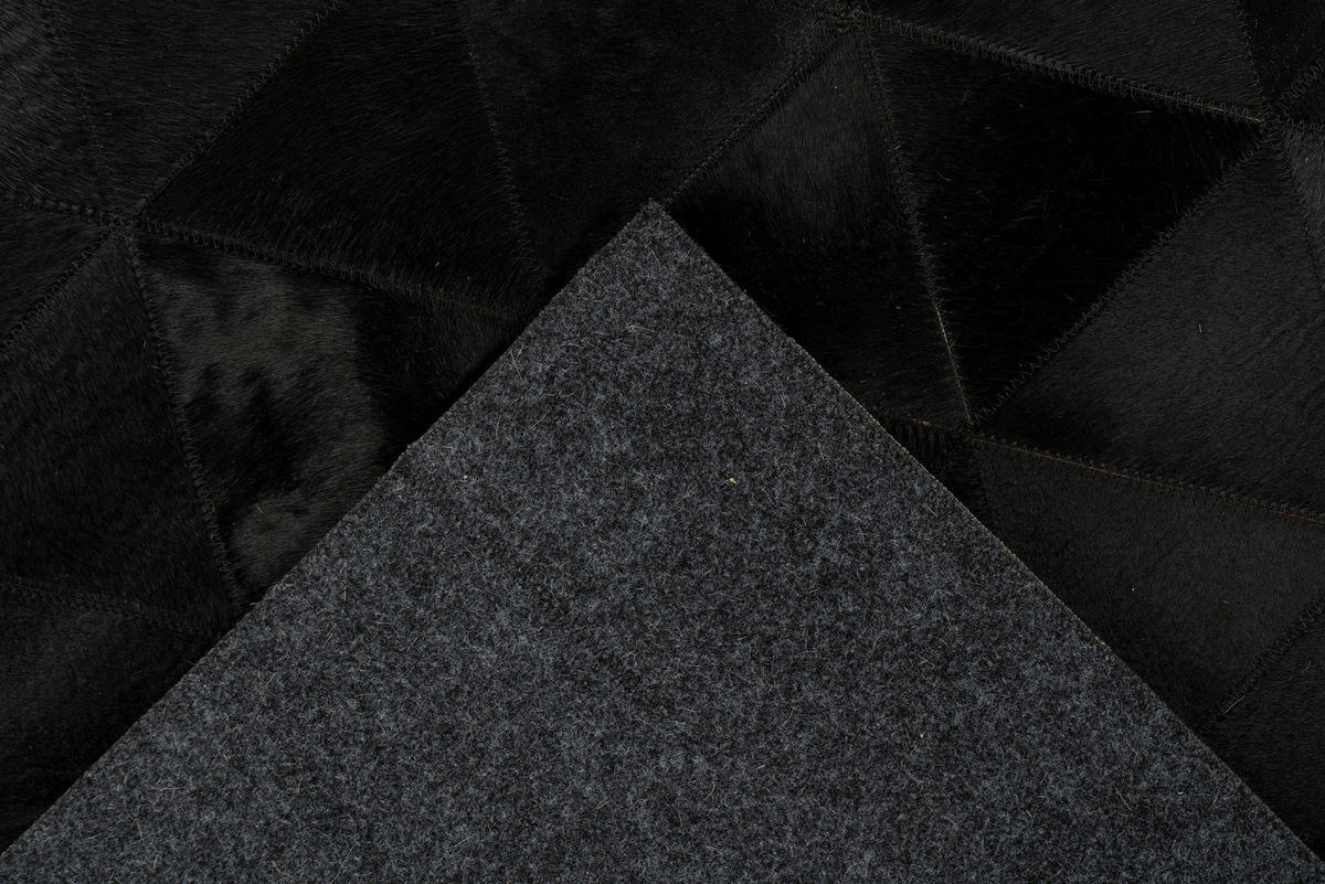 KOŽENÝ KOBEREC, 120/170 cm, černá - černá, Konvenční, textil/kůže (120/170cm)