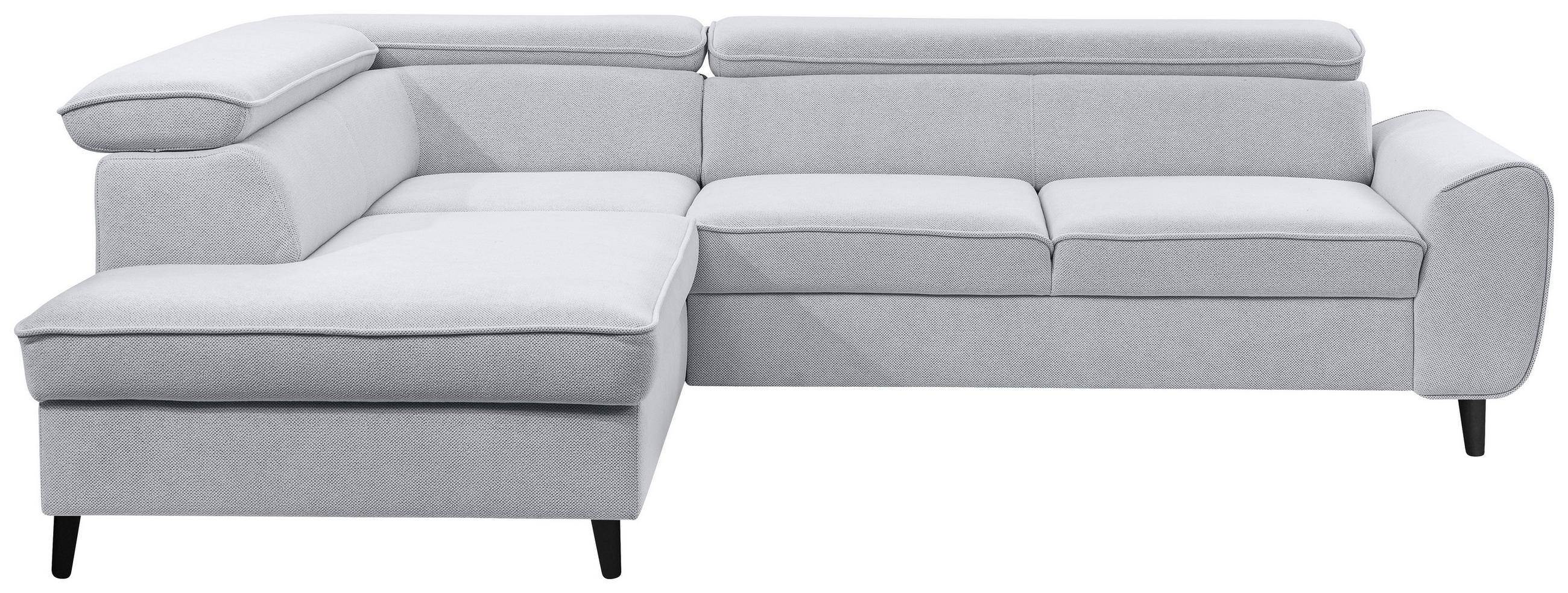 KOTNA SEDEŽNA GARNITURA, siva  - siva/črna, Moderno, tekstil/les (200/250cm) - Hom`in