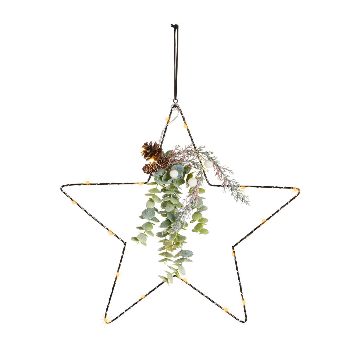 DEKOSTERN  - Schwarz/Naturfarben, LIFESTYLE, Holz/Kunststoff (39/52,5cm) - X-Mas