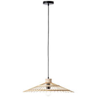 HÄNGELEUCHTE 57,5/100 cm  - Schwarz/Naturfarben, Natur, Holz (57,5/100cm) - Brilliant