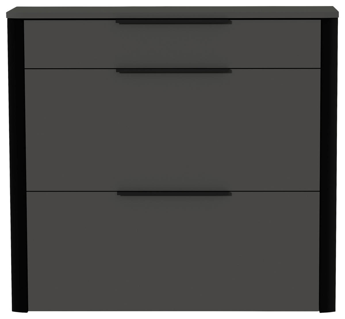 SCHUHSCHRANK  in 104/96/34 cm  - Anthrazit/Schwarz, Design, Holzwerkstoff/Metall (104/96/34cm) - Dieter Knoll