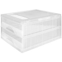 ZÁSUVKOVÝ BOX - průhledné, Basics, plast (40/30/20cm)