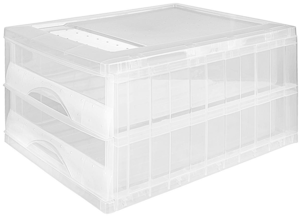 ZÁSUVKOVÝ BOX - průhledné, Basics, plast (40/30/20cm)