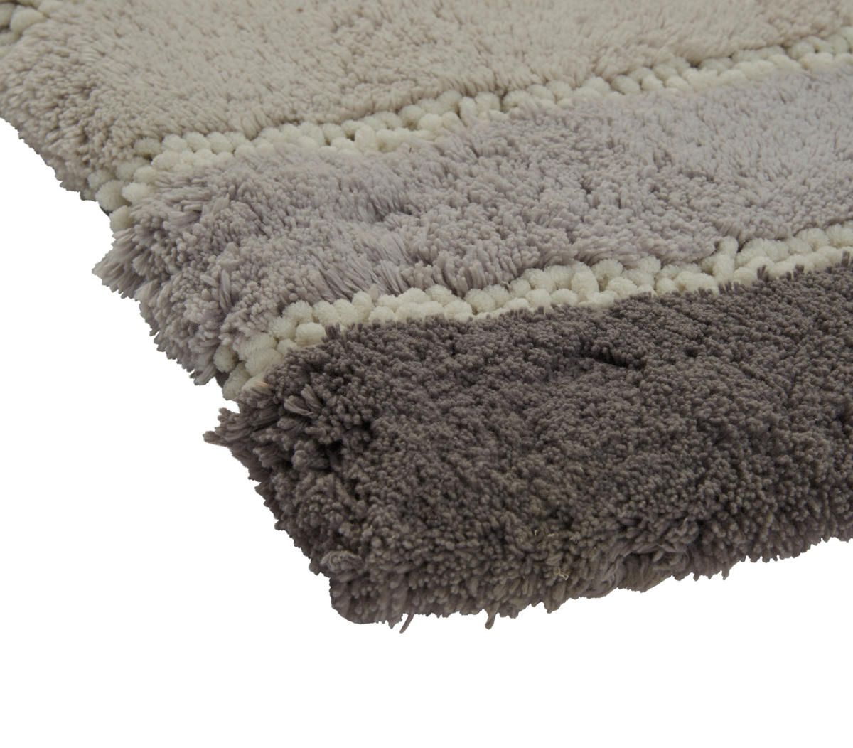 BADTEPPICH Grau 60/60 cm  - Grau, KONVENTIONELL, Kunststoff/Textil (60/60cm) - Kleine Wolke