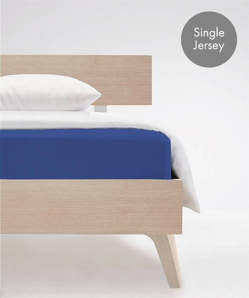 SPANNBETTTUCH Jenny C Single-Jersey - Blau, Basics, Textil (100/200cm) - Fleuresse