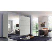SCHWEBETÜRENSCHRANK  in Grau  - Grau, KONVENTIONELL, Glas/Holzwerkstoff (271/229/62cm) - Xora