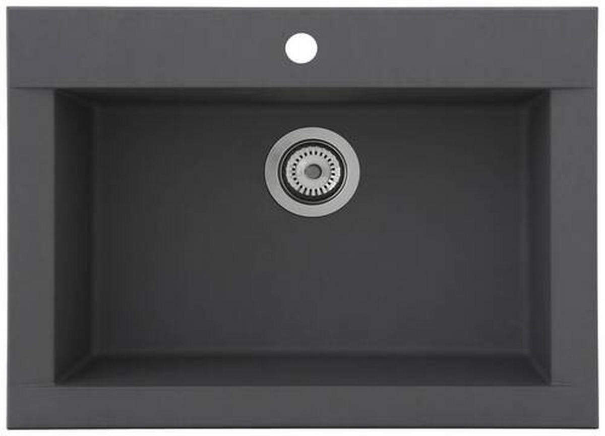 SPÜLE 1712OHIO66X50G  - Grau, Trend, Glas/Kunststoff (66/21/50cm) - Respekta
