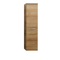 MIDISCHRANK 30/123/33 cm  - Chromfarben/Eichefarben, KONVENTIONELL, Holzwerkstoff (30/123/33cm) - Xora