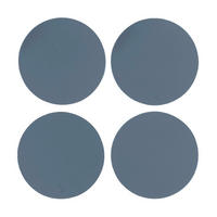 GLASUNTERSETZER  - Petrol, Basics, Leder (11/11/0.2cm)