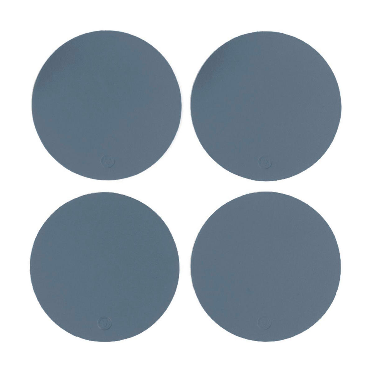 GLASUNTERSETZER  - Petrol, Basics, Leder (11/11/0.2cm)