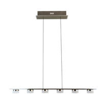 LED-HÄNGELEUCHTE 105/10/150 cm  - Nickelfarben, Design, Kunststoff/Metall (105/10/150cm)