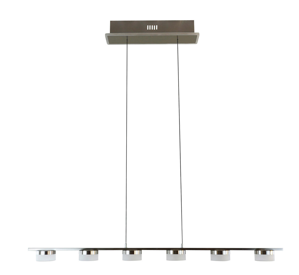 LED-HÄNGELEUCHTE 105/10/150 cm  - Nickelfarben, Design, Kunststoff/Metall (105/10/150cm)