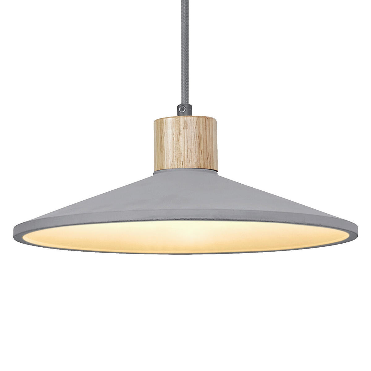 HÄNGELEUCHTE 32/116.50 cm  - Dunkelgrau/Naturfarben, Basics, Holz/Stein (32/116.50cm) - Osram