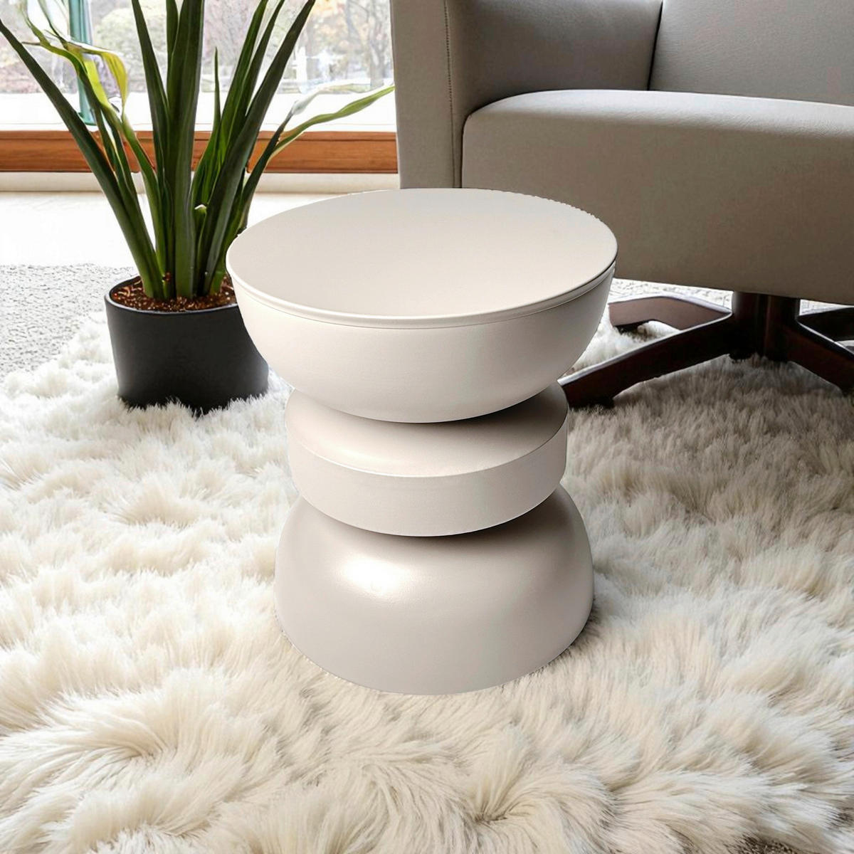 BEISTELLTISCH 40/40/45 cm Kaschmir rund  - Kaschmir, Design, Metall (40/40/45cm)