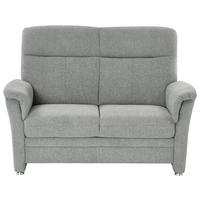 2-SITZER-SOFA Flachgewebe Hellgrau  - Hellgrau/Alufarben, Konventionell, Textil/Metall (142/100/89cm) - Beldomo Comfort