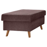 HOCKER Textil Bordeaux  - Bordeaux/Naturfarben, Konventionell, Holz/Textil (61/43/61cm) - P & B