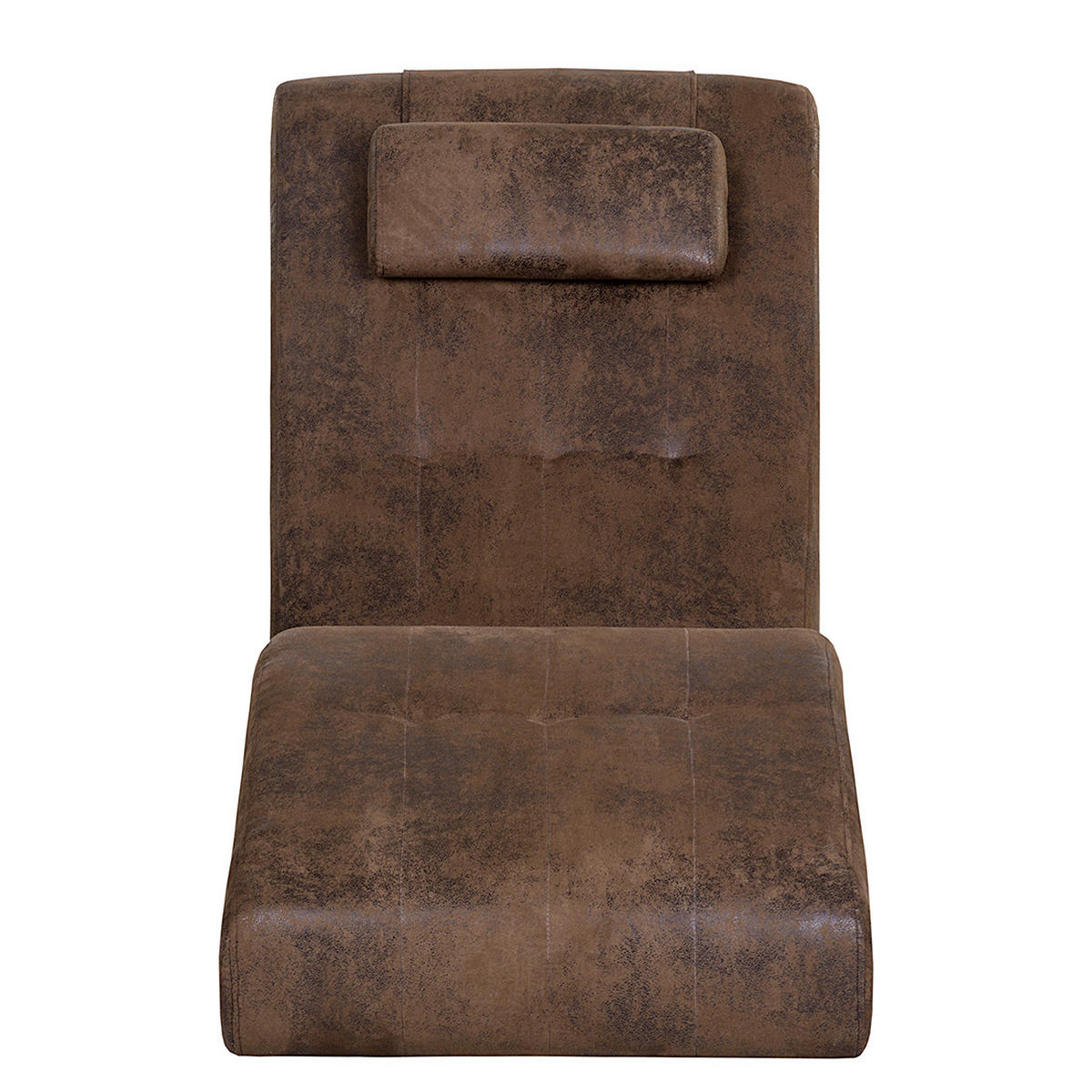 RELAXLIEGE in Lederlook Braun  - Schwarz/Braun, Design, Kunststoff/Textil (180/87/62cm) - P & B