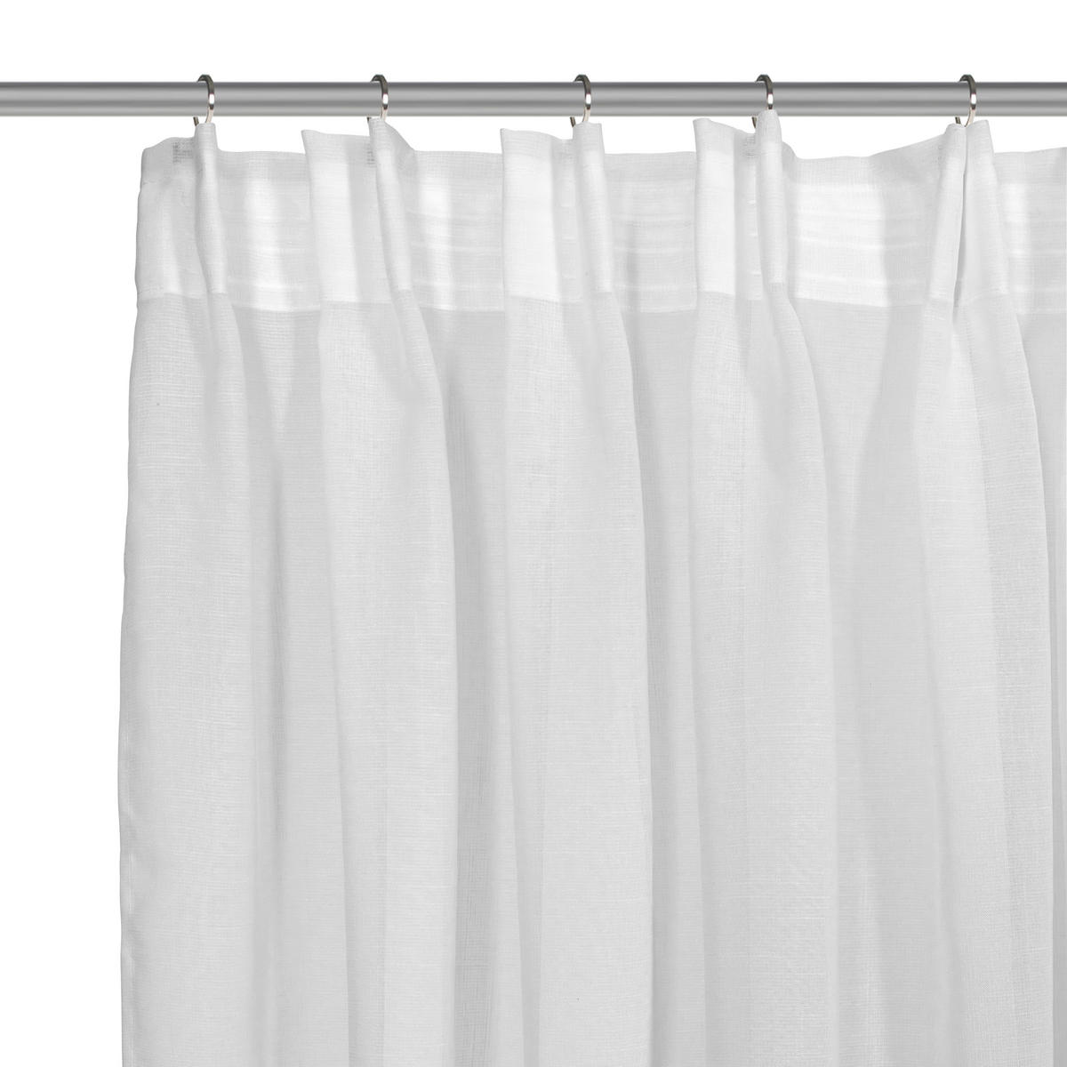 KUSOVÁ ZÁCLONA, 300/175 cm - biela, Basics, textil (300/175cm) - Esposa