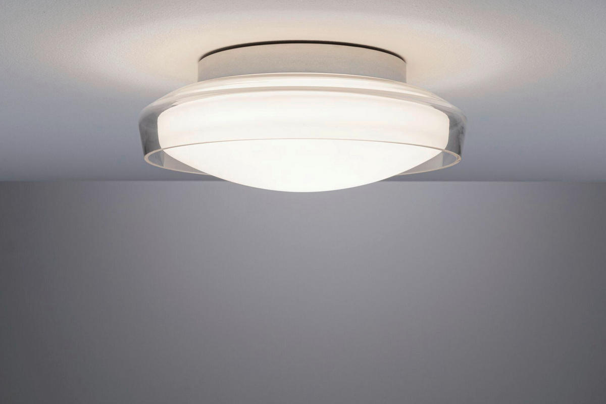 DECKENLEUCHTE Luena 25,0/11,0 cm   - Chromfarben, Basics, Glas/Metall (25,0/11,0cm) - Paulmann