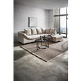 ECKSOFA in Struktur Creme  - Creme/Schwarz, KONVENTIONELL, Textil/Metall (274/194cm) - Carryhome