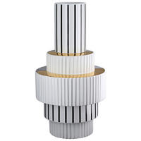 BODENVASE LIVELLO  - Schwarz/Weiß, Basics, Keramik (24/48cm)