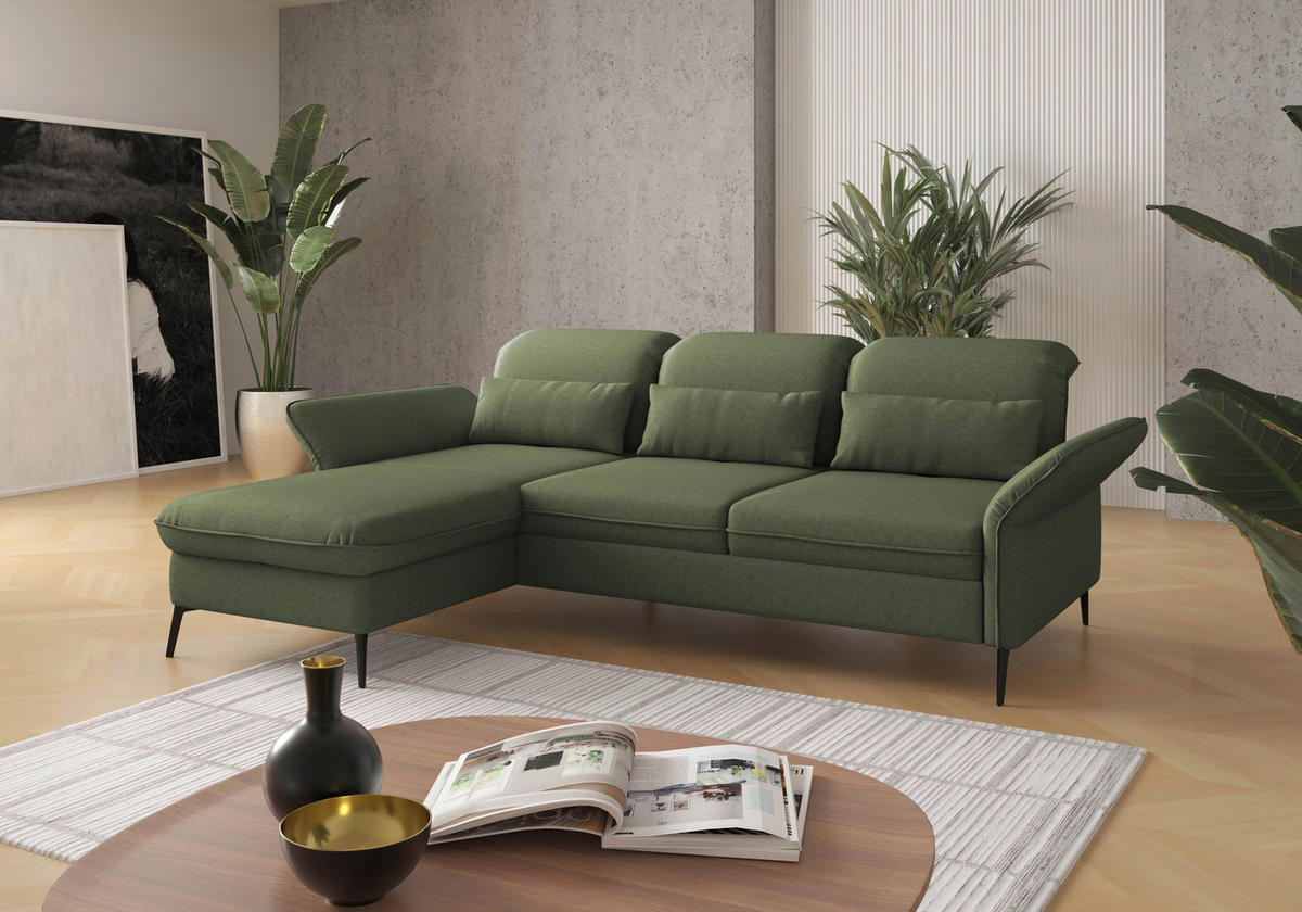 SIT & MORE ECKSOFA Olivgrün - Einrichtungsbeispiel